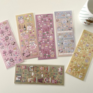 Sticker Hàn deco mèo lấp lánh cực nhiều hình