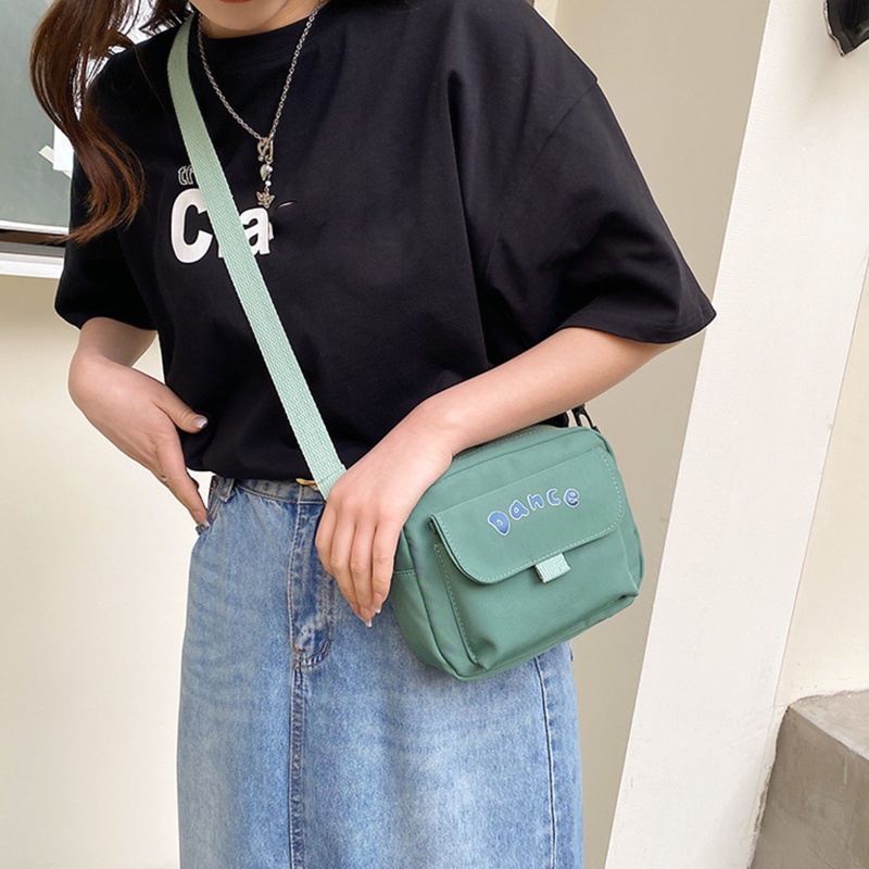 Túi Đeo Chéo Vai Bằng Nylon Có Khóa Kéo Sức Chứa Lớn Thiết Kế Đơn Giản Nhẹ Nhàng Cho Nữ