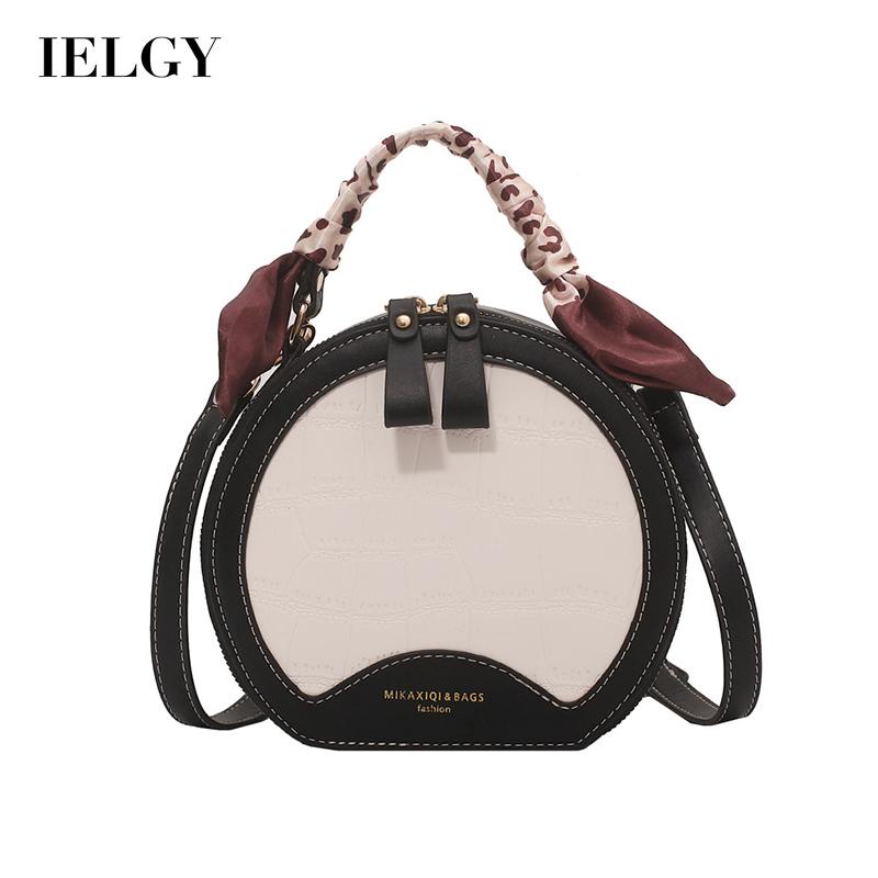 Túi Đeo Chéo Hình Tròn Cỡ Nhỏ Bằng Lụa Họa Tiết Vân Đá Thời Trang Cho Nữ