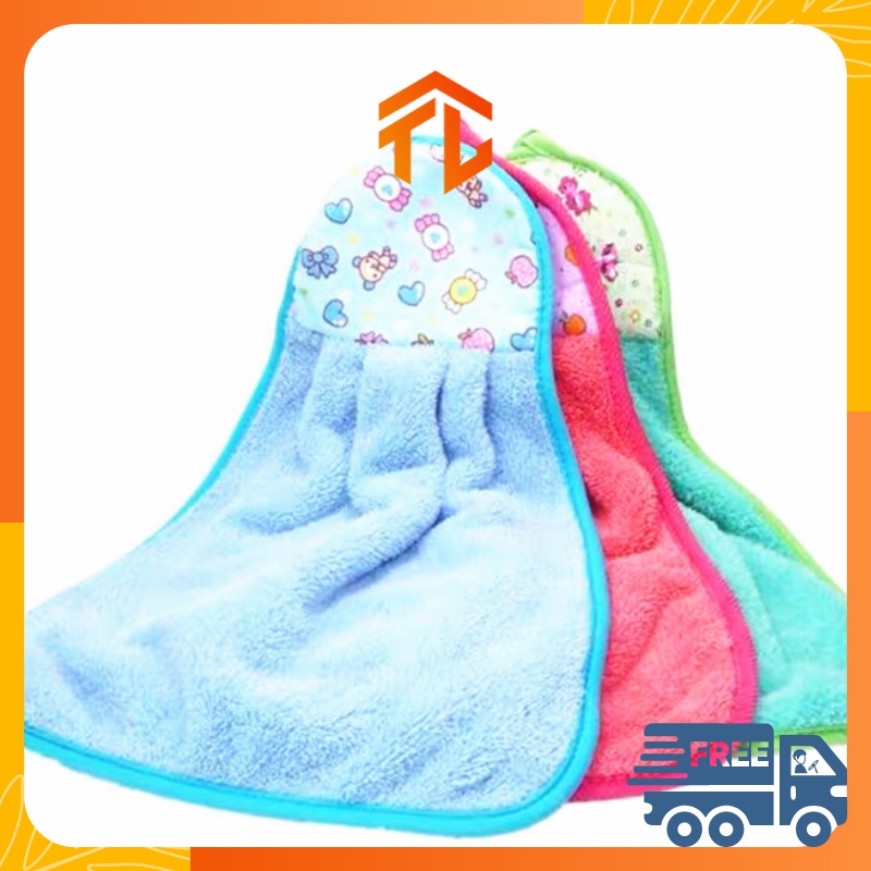 KHĂN LAU TAY NHÀ BẾP CÓ MÓC TREO-SIÊU THẤM NƯỚC