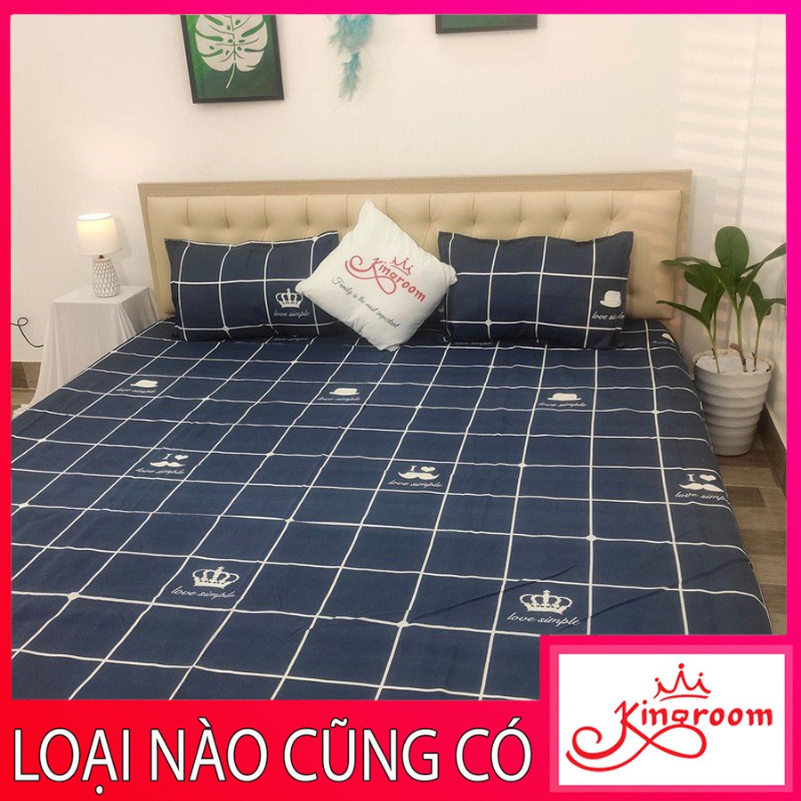 Bộ Ga gối Cotton C831 Kingroom đủ kích thước trải nệm 1m2, 1m4, 1m6, 1m8, 2m chuyên bộ ga gối cực đẹp