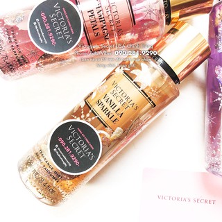 [250ml-Bill Mỹ] Xịt thơm toàn thân hương Vanilla Sparkle Mist - Sản phẩm của Victoria's Secret USA