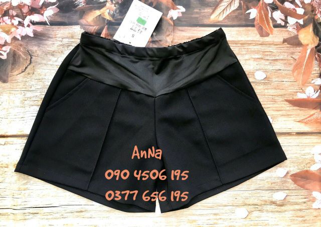 Quần đùi bầu dáng A - có chun chỉnh, có đắp bụng - full size
