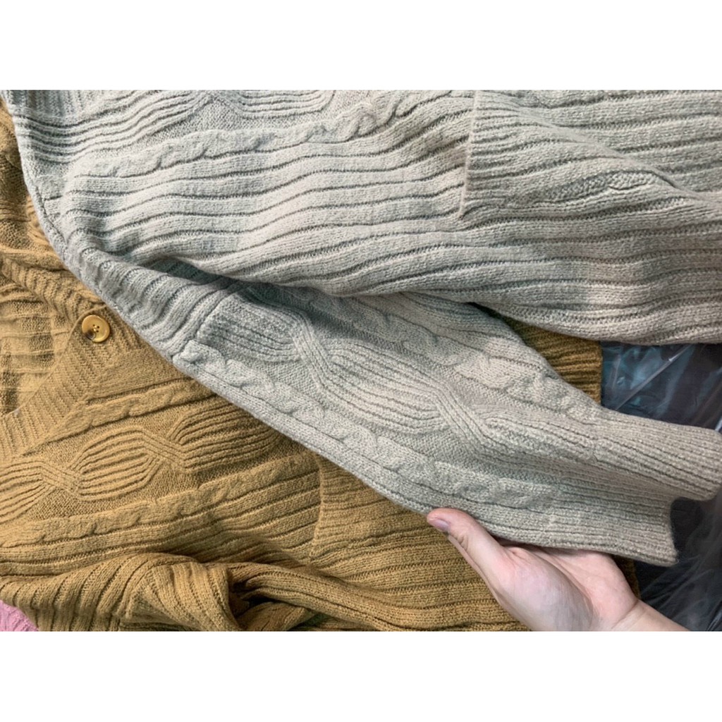 ÁO LEN CARDIGAN VẶN THỪNG FORM RỘNG OVERSIZE SIÊU HOT | BigBuy360 - bigbuy360.vn
