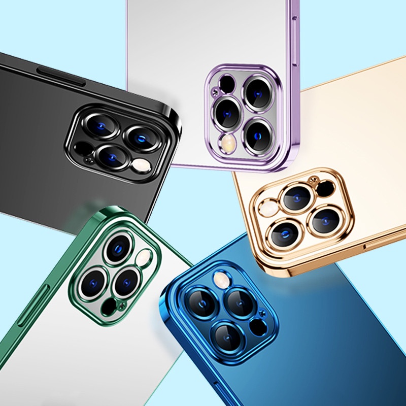 Ôp Điện Thoại Silicon Dẻo Tráng Gương Trong Suốt Thời Trang Cho iphone 15 promax 14 pro max 14 15 plus 14 pro Ốp