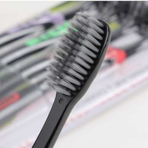 Bàn Chải Đánh Răng Than Tre Hoạt Tính Bossi Hàn Quốc Cấu Trúc Lông 2 Tầng Mềm Mịn Kháng Khuẩn