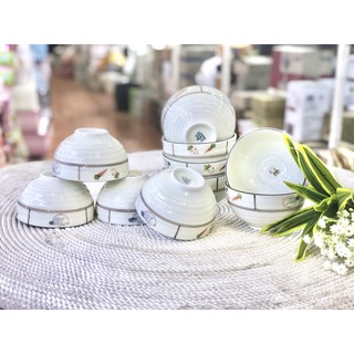 set 10 bát cơm vẽ hình rau củ ngộ nghĩnh Bát Tràng