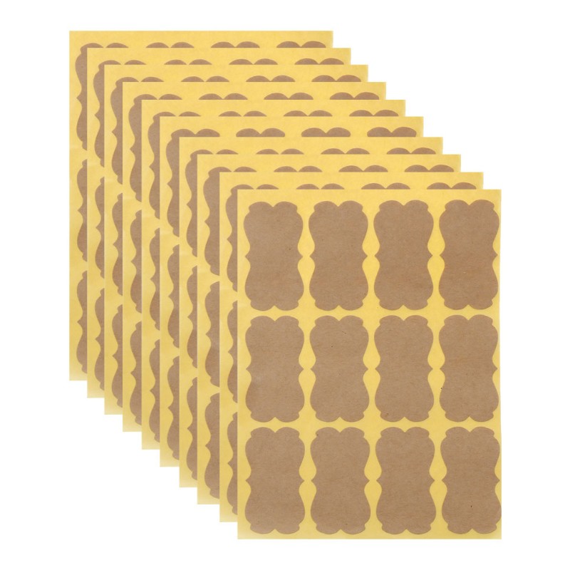 ❤❤ Vintage Blank Kraft Label Handmade Sealing Sticker For Gift Packaging