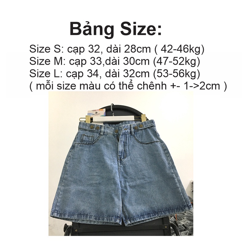 Quần Short Jean Bò Nữ Dáng Ngố Lửng Ống Rộng Chất Jean Trơn Mền Dày Xịn Quần Đùi Bò 5 Khuy Cạp Cao [Video + Ảnh Thật] | BigBuy360 - bigbuy360.vn