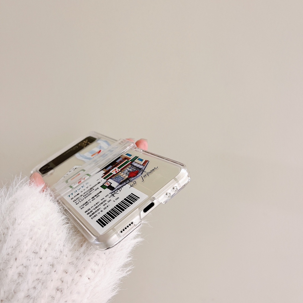Ốp Điện Thoại PC Cứng Trong Suốt Họa Tiết Hoạt Hình Chống Sốc Sáng Tạo Cho Samsung Galaxy Z Flip 3 5G