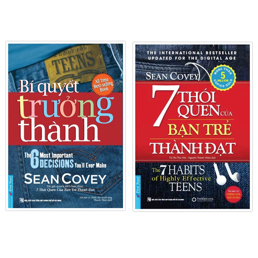 Sách Combo Bí Quyết Trưởng Thành + 7 Thói Quen Của Bạn Trẻ Thành Đạt (Khổ Lớn) First News