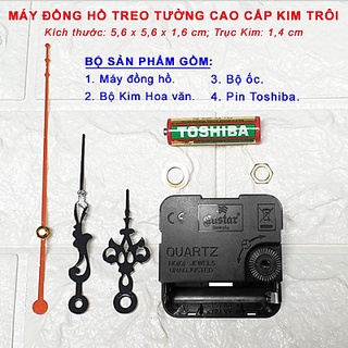 Máy Đồng hồ treo tường - bộ kim , pin Đồng hồ - Quà tặng Gỗ Handmade