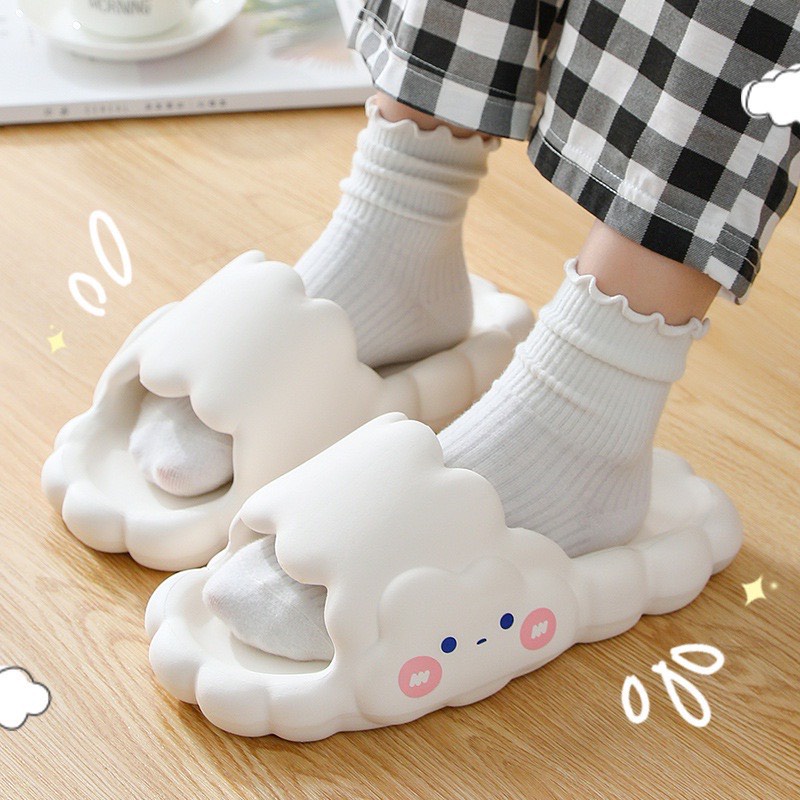 Dép bánh mì ,dép đi trong nhà ,dép dám mây đế chống trơn trượt  siêu dễ thương
