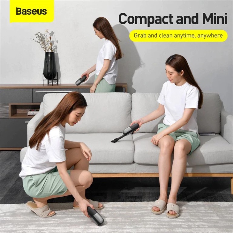 Máy hút bụi cầm tay Mini Baseus C1 Capsule Vacuum Cleaner tích hợp đèn thông báo với công suất 45W | BigBuy360 - bigbuy360.vn