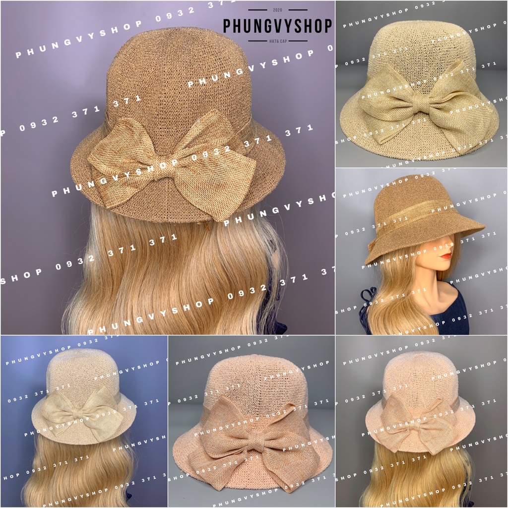 I QAC I Mũ đơn giản thoáng mát thời trang cực hot- VÀNH NHỎ NƠ BUNG QUACHA- nón đi biển che nắng