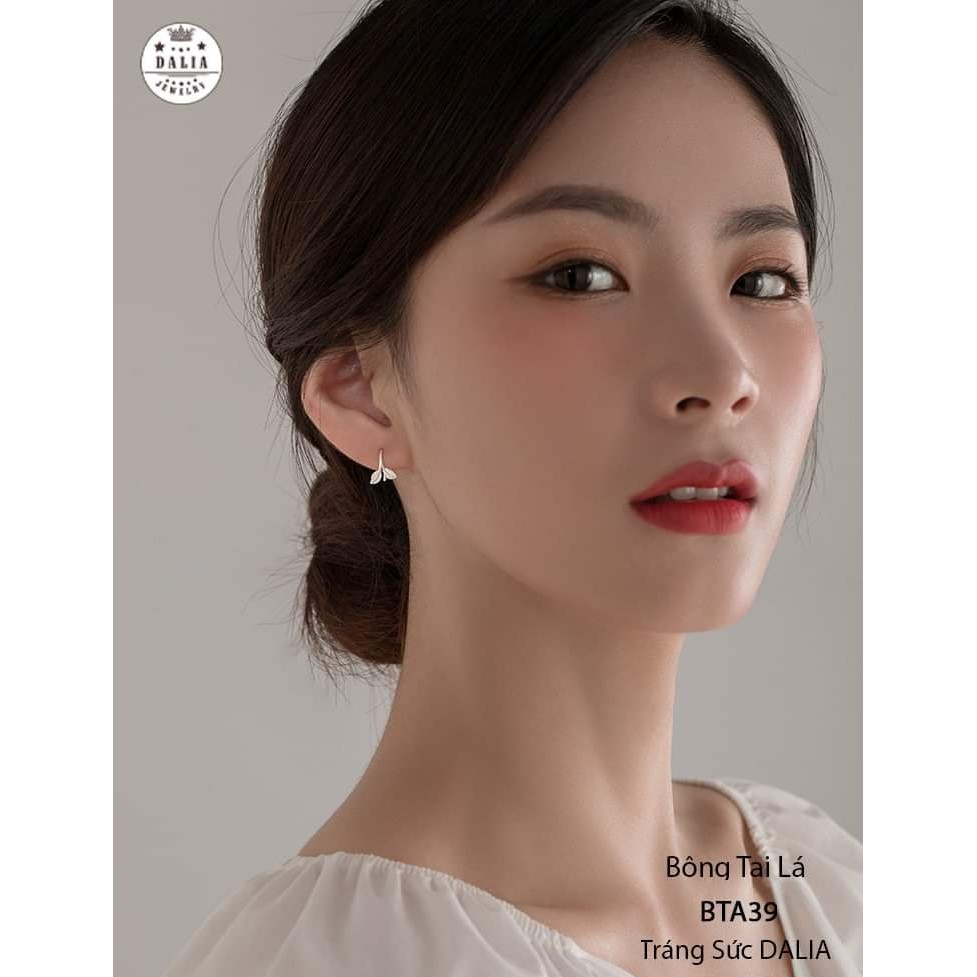 Bông tai bạc nữ hình đuôi cá dạng móc chuẩn bạc DaLiA Jewelry khuyên tai bạc 925 không gỉ
