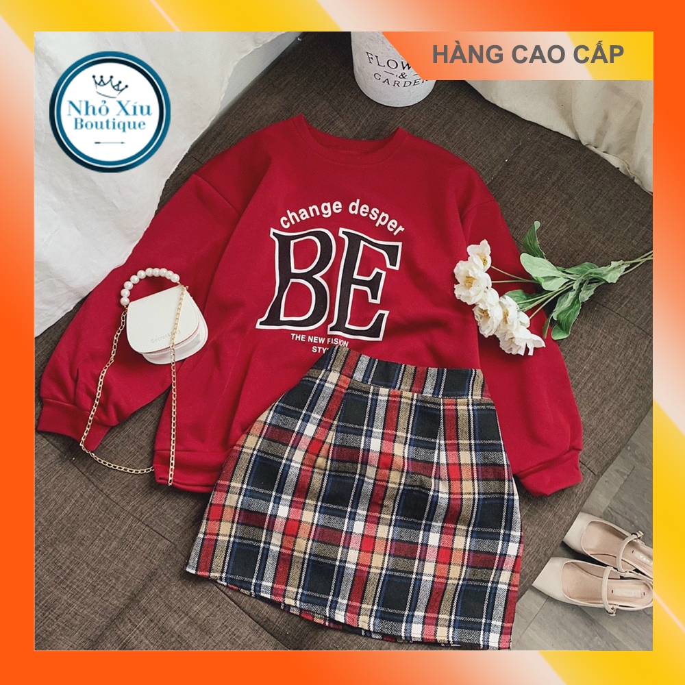 SET ÁO NỈ ĐỎ - CHÂN VÁY CHỮ A XỊN [HÀNG CAO CẤP]