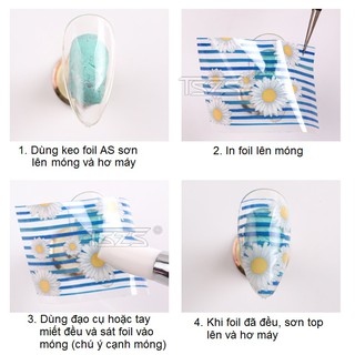 Khay foil giấy báo trang trí móng