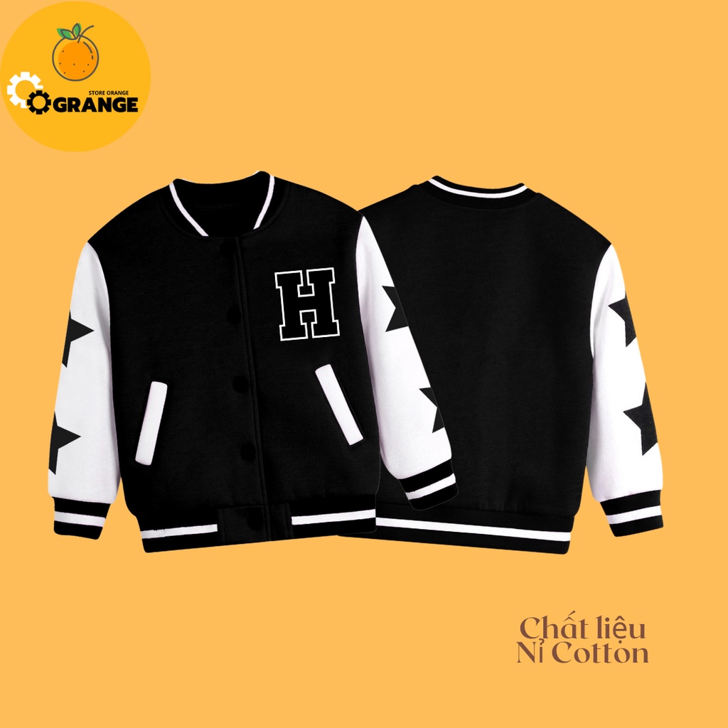 Áo khoác bomber  HSTAR cho trẻ em varsity dành cho bé trai, bé gái
