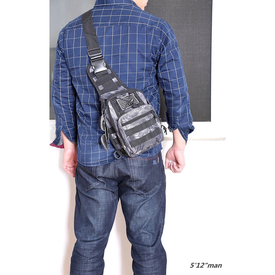 Túi đeo chéo nam Army phong cách quân đội vải bố siêu bền dày dặn chống thấm đi du lịch phượt