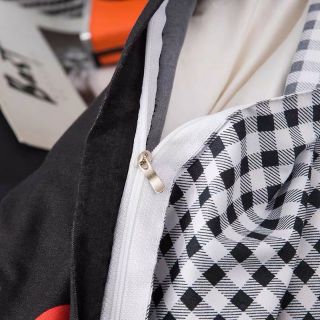 Bộ Chăn Ga Gối Cherry Đen Cotton Poly
