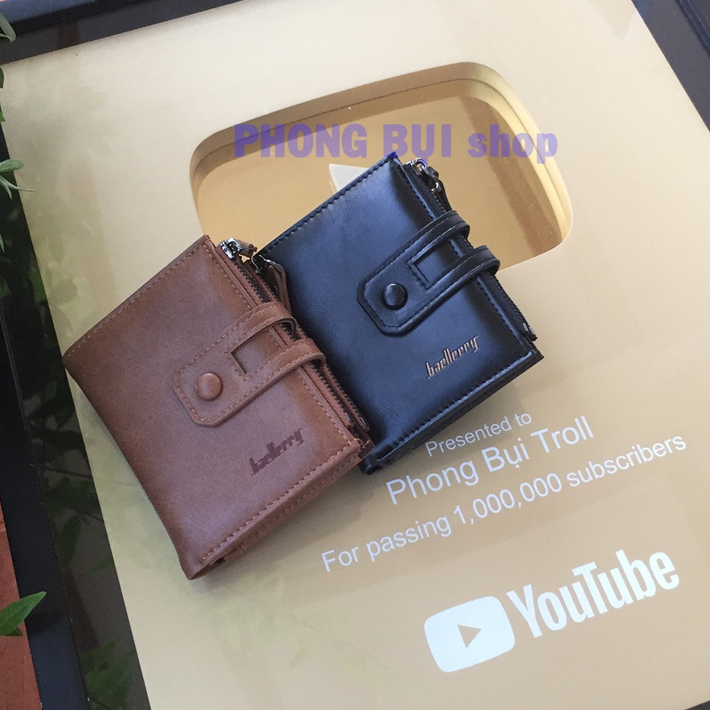 Ví Da Cúc Bấm Đa Năng Nhiều Ngăn Đựng Giấy Tờ Dùng Cho Cả Nam Và Nữ