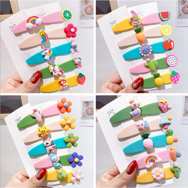 RẺ VÔ ĐỊCH  BỘ 5 CHIẾC CẶP TÓC XINH XẮN DỄ THƯƠNG