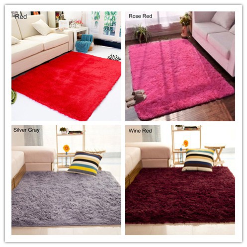 Thảm nền nhà phòng khách, phòng ngủ hình chữ nhật mềm mịn chống trơn trượt