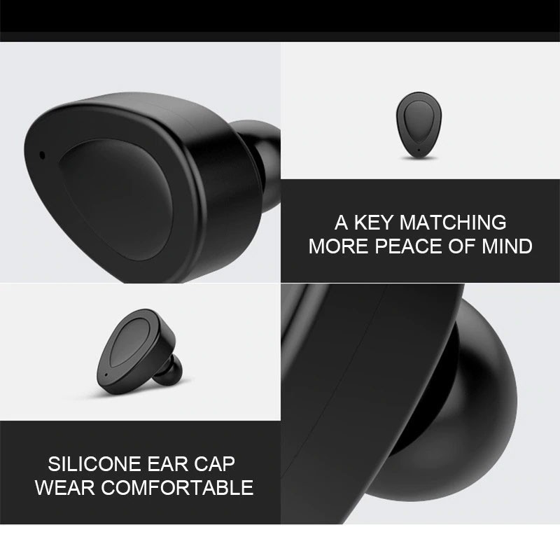 Tai Nghe Bluetooth TWS-K2 Wireless Earbuds IOS/Android V4.1 - Có Dock Sạc (Nghe 2 Tai Âm Thanh Hay, Pin Khỏe)