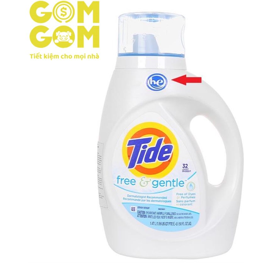 NƯỚC GIẶT TIDE FREE & GENTAL 1.47L - NK