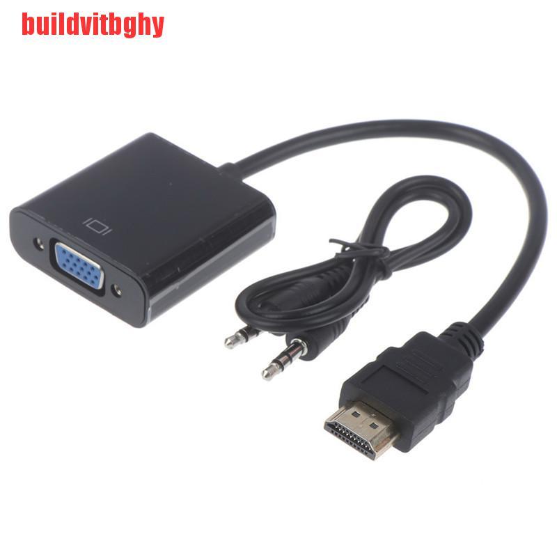 (Mua-Code) Giắc Chuyển Đổi Từ Hdmi Sang Vga + Giắc 3.5 mm Full Hd 1080p