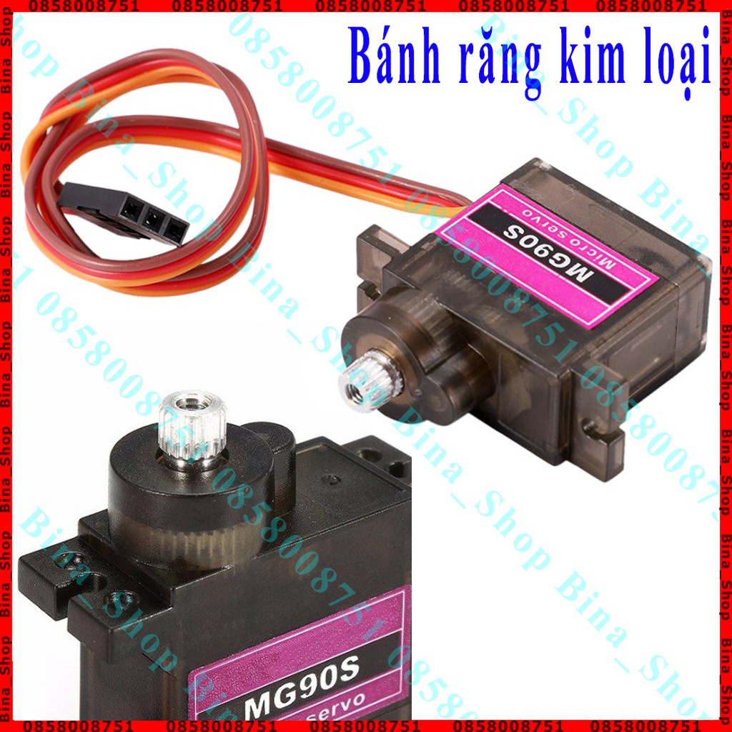 Động cơ RC Servo MG90S Micro Servo bánh răng kim loại