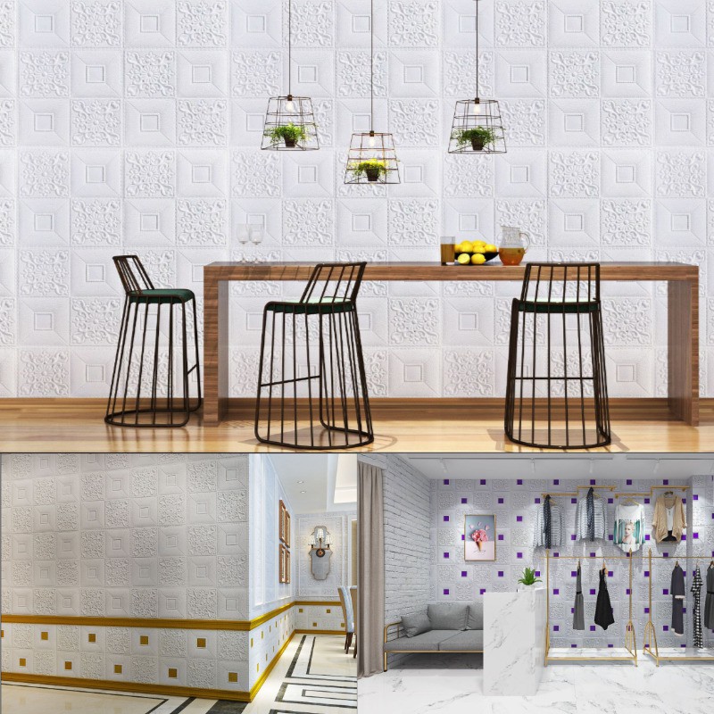 Giấy Dán Trần Nhà Hình Hoa 3d Chống Thấm Nước Chất Lượng Cao 35x35cm | BigBuy360 - bigbuy360.vn