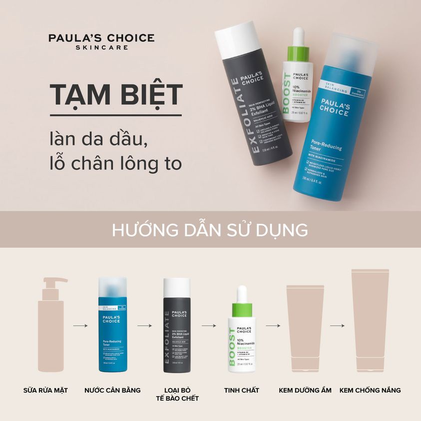 [PAULA'S CHOICE] Toner Cân Bằng Và Se Khít Lỗ Chân Lông Da Dầu Mụn Skin Balancing Pore Reducing Toner 190ml (Mã 1350)