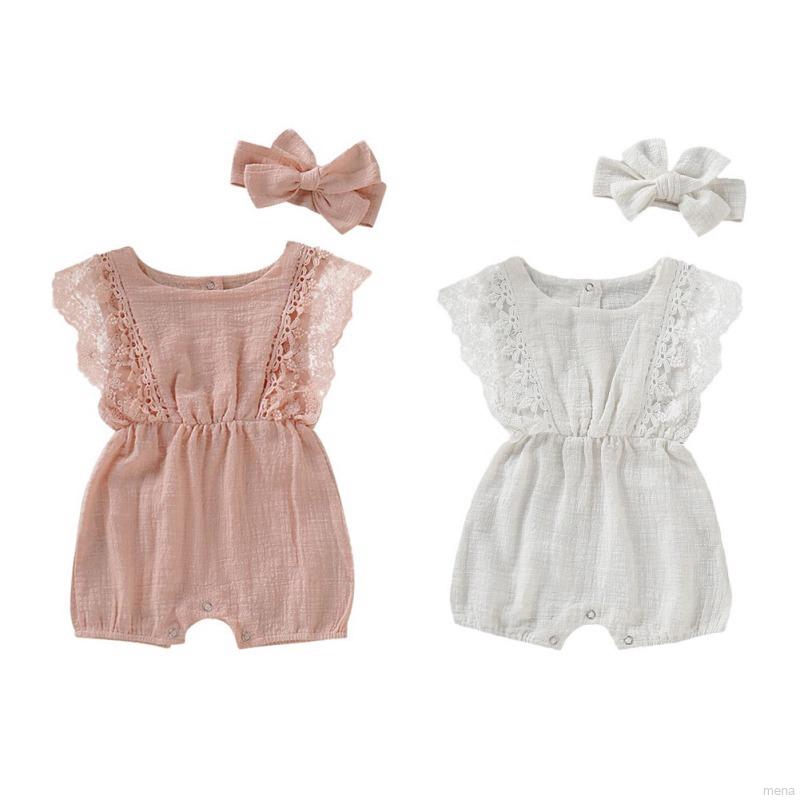 Bộ áo liền quần xinh xắn cho bé gái