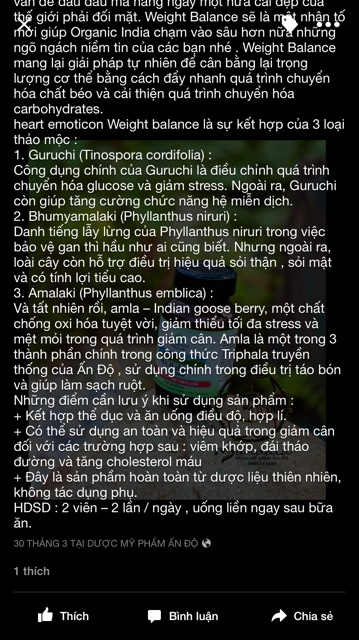 Viên uống hỗ trợ giảm cân Wt- Balance