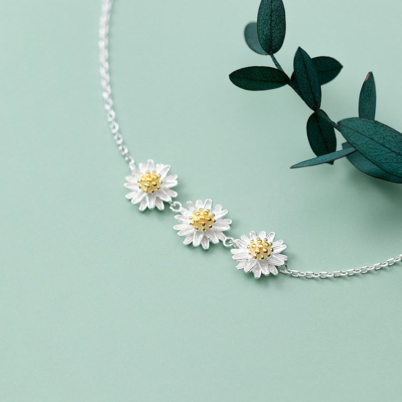 Lắc Chân Mạ Bạc 925 Hình Hoa Cúc Xinh Xắn Cho Nữ | BigBuy360 - bigbuy360.vn