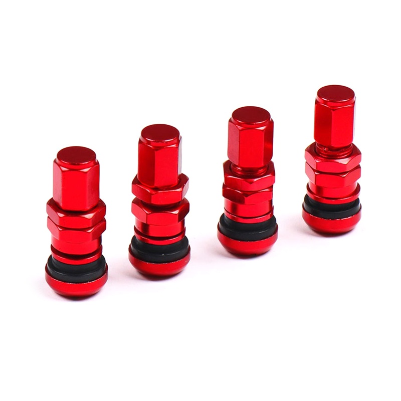 Bộ 4 Nắp Van Bánh Xe Hơi / Xe Máy Hình Lục Giác Bằng Nhôm