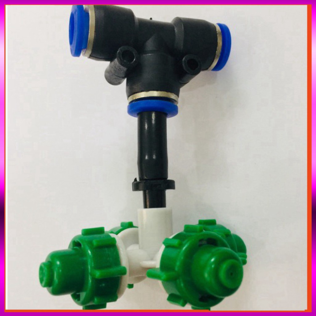 [GIÁ TỐT]  Combo 5 béc phun sương 4 cửa kết nối ống 8mm (4tia)