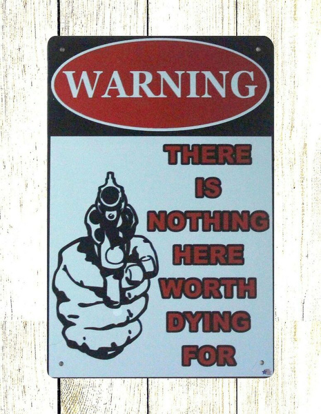 Pro Gun 2nd Amendment Warning tin metal sign old reproductions（20x30cm）