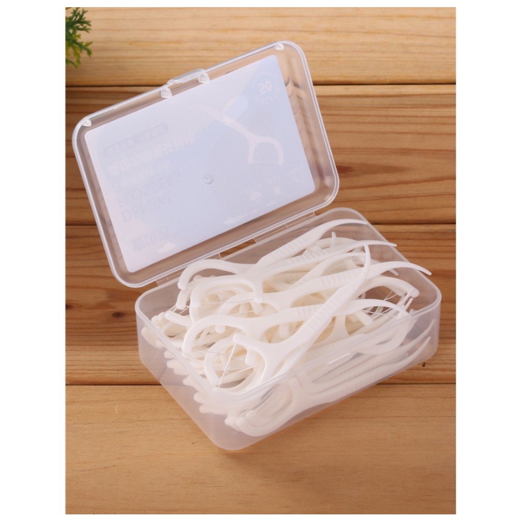 Tăm chỉ nha khoa tiệt trùng hộp 50 cây - Tăm nha khoa vệ sinh kẽ răng chân nướu chuyên dụng