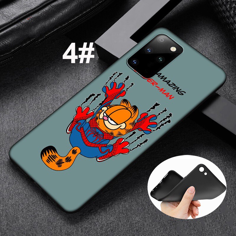 Samsung Galaxy S10 S9 S8 Plus S6 S7 Edge S10+ S9+ S8+ Soft Silicone Cover Phone Case Casing GR25 Cartoon Garfield cat