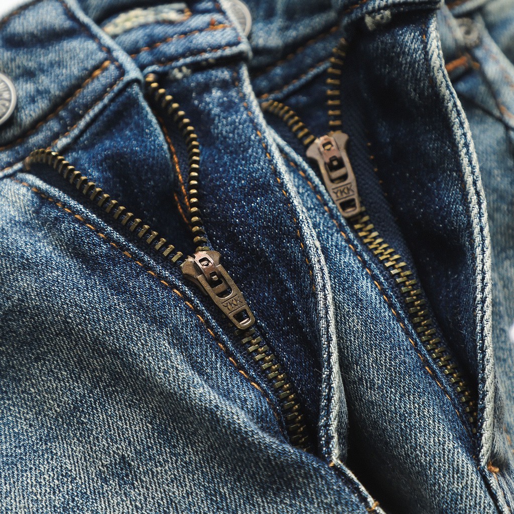 Quần Jean nam PB xanh dơ rách 499 (Form Slimfit,chất vải co dãn,ống quần 15-18cm) | BigBuy360 - bigbuy360.vn