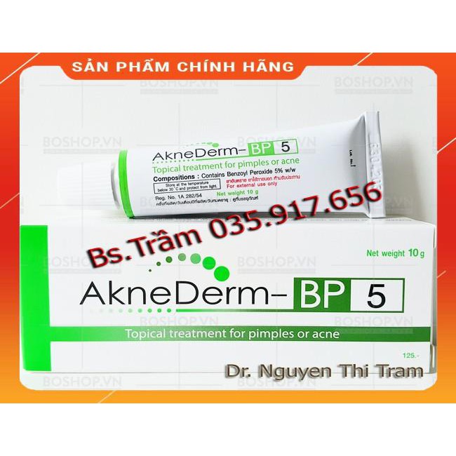 Aknederm - Kem chấm mụn trứng cá - Benzoyl Peroxide