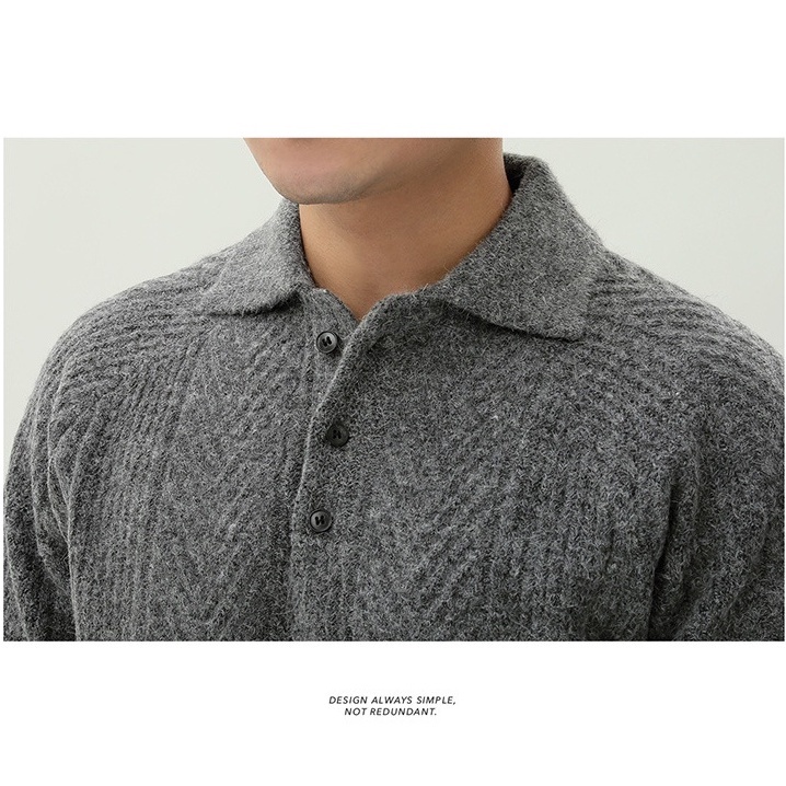 Áo Polo Len Dài Tay Cao Cấp PL1 Mùa Đông Ấm Áp