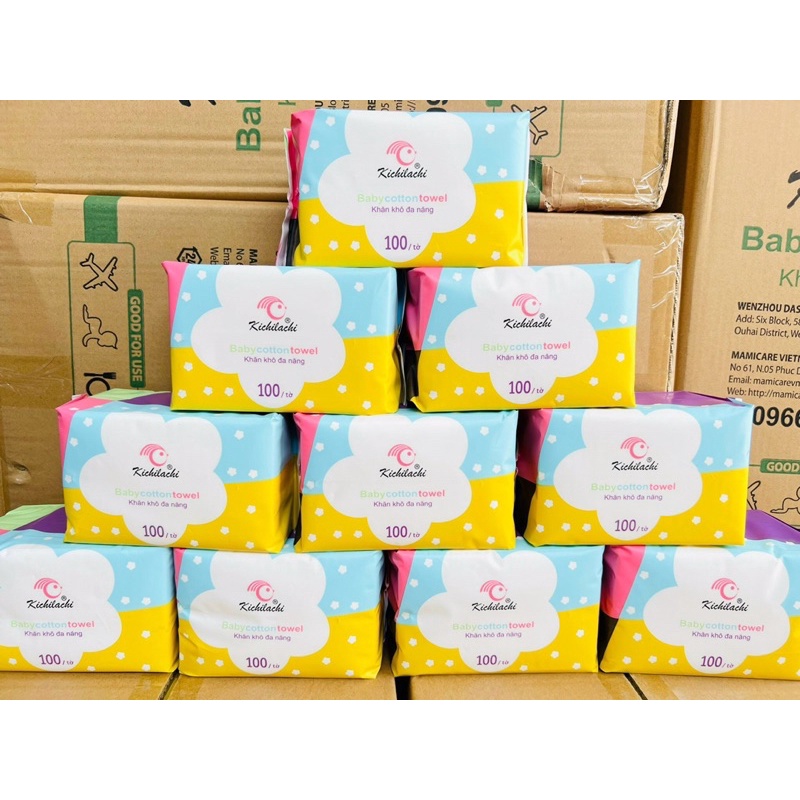 K225 - Set 3 bịch khăn khô đa năng Kichi