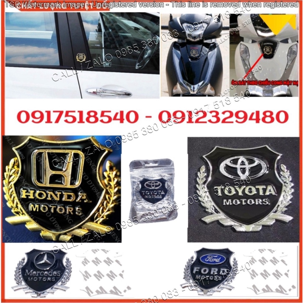 Logo Bông Lúa Theo Hãng Xe: Honda, Toyota, VIP, Mazda, Ford, Mercedes, Huyndai ... Thép Không Gỉ Mạ Màu (Ảnh Sp Thật)