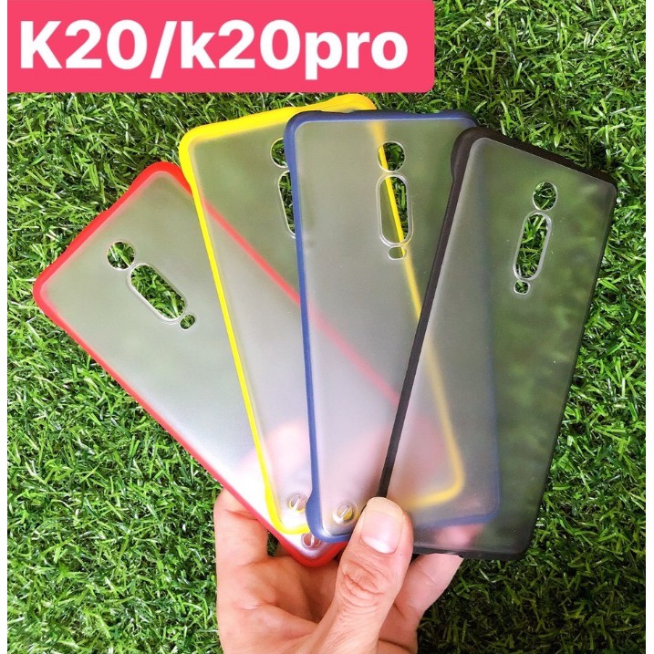 Ốp lưng Redmi K20 / K20 Pro / mi8 / mi9se / mi9 mặt lưng nhám viền nửa cạnh màu thời thượng