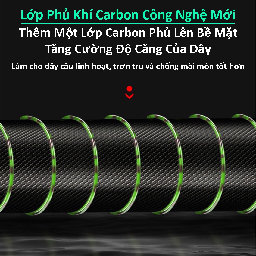 Cước câu cá tàng hình cuộn 500m chính hãng siêu bền cắt nước tốt chịu tải lớn và ẩn mình trong nước-kingfishing KF43