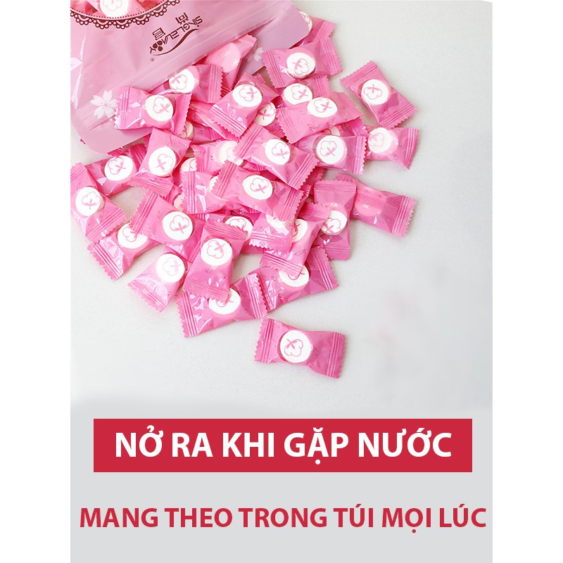 ⛔FREESHIP⛔ Gói 50 khăn giấy viên nén cao cấp